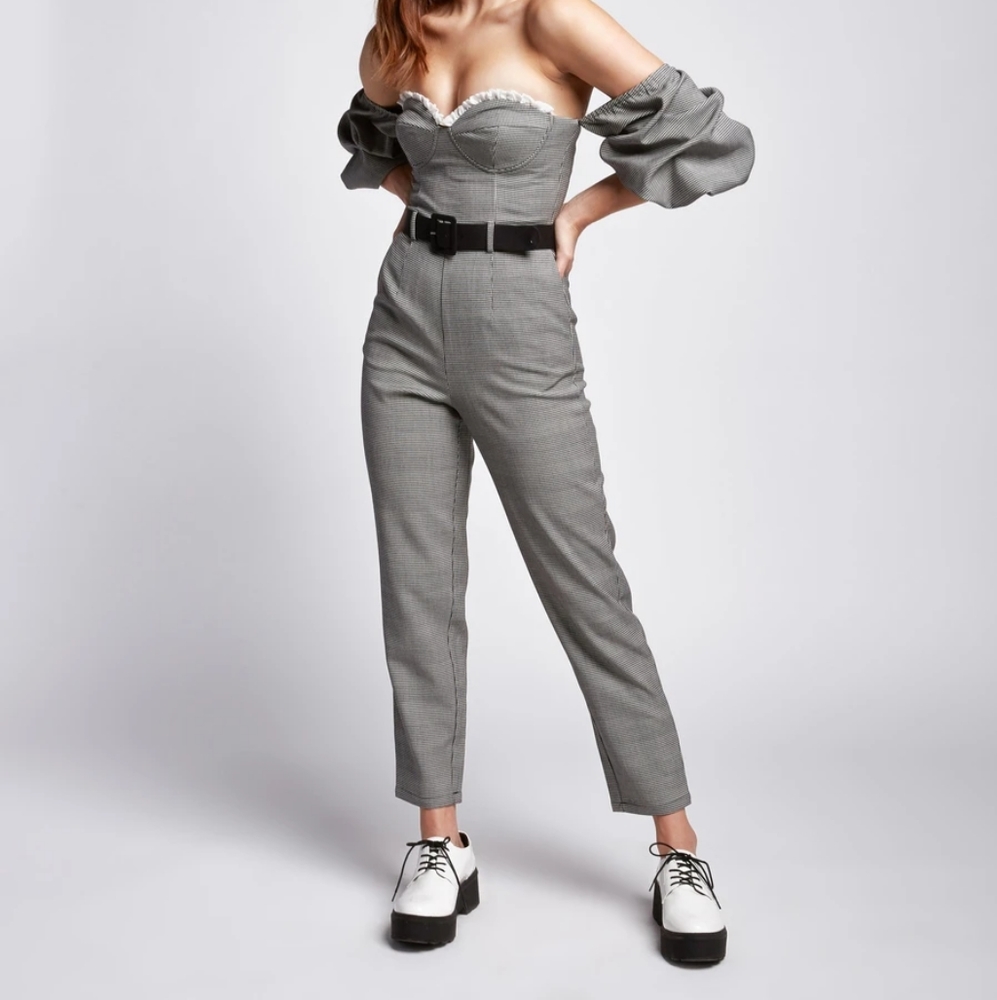 NWT Eggie Plaid Jumpsuit XS